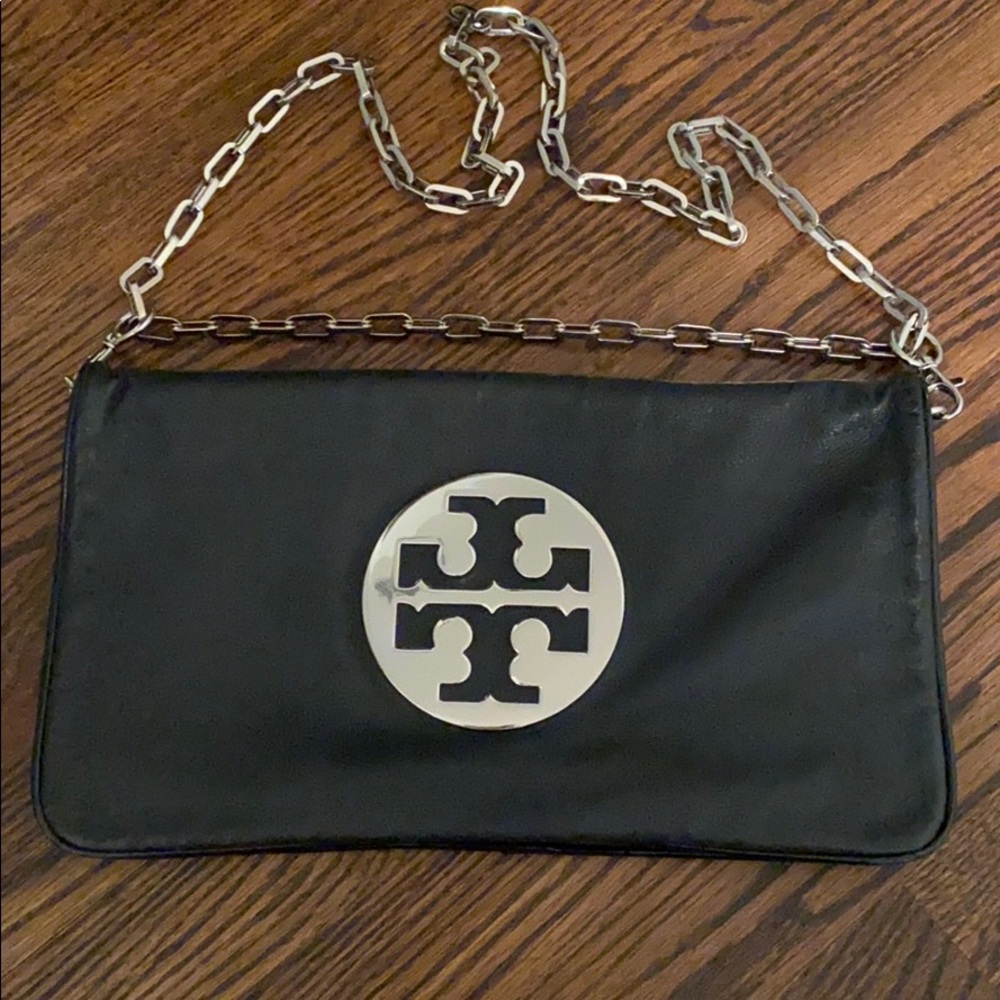 Tory Burch Black and Silver Bag